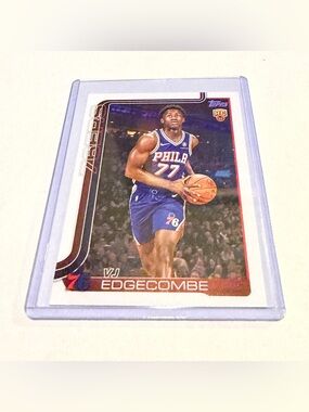 VJ Edgecombe 2025-26 Rookie RC Topps Basketball Card #203 Philadelphia 76ers
